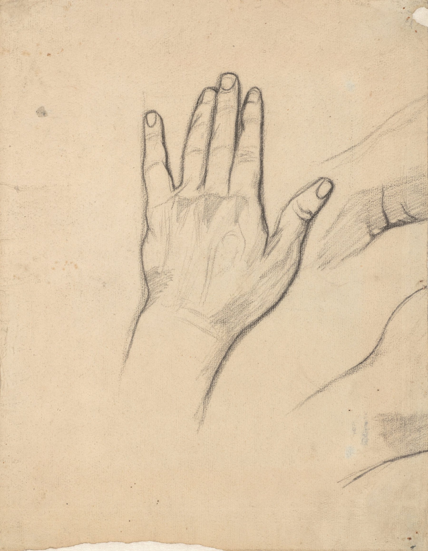 Studie van een hand Vincent van Gogh (1853 - 1890), Etten, april-december 1881