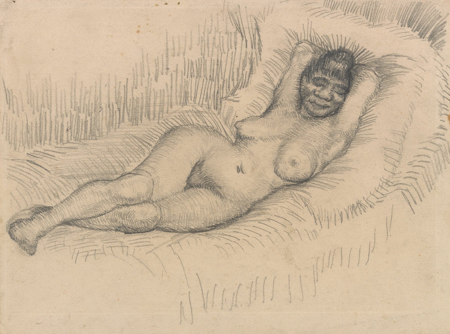 Studie voor `Liggend vrouwelijk naakt' Vincent van Gogh (1853 - 1890), Parijs, januari-juni 1887