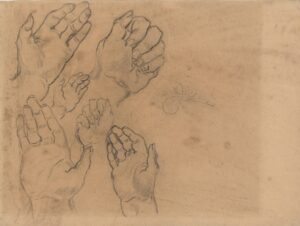 Studies van een hand Vincent van Gogh (1853 - 1890), Saint-Rémy-de-Provence, maart-april 1890