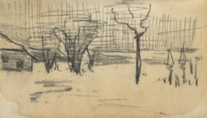 Tuin in de sneeuw Vincent van Gogh (1853 - 1890), Nuenen, december 1884-maart 1885