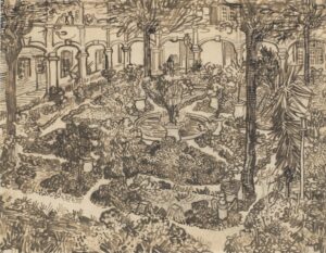Tuin van het ziekenhuis Vincent van Gogh (1853 - 1890), Arles, mei 1889
