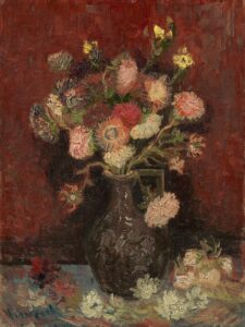 Vaas met Chinese asters en tuingladiolen Vincent van Gogh (1853 - 1890), Parijs, augustus-september 1886