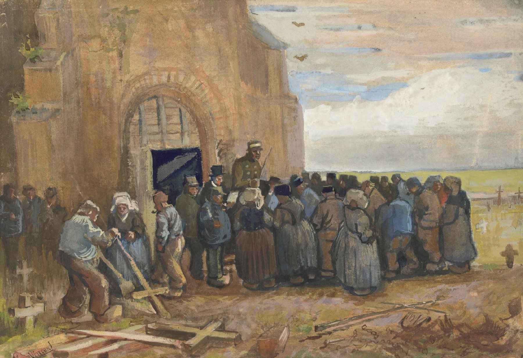 Verkoping van afbraak Vincent van Gogh (1853 - 1890), Nuenen, mei 1885