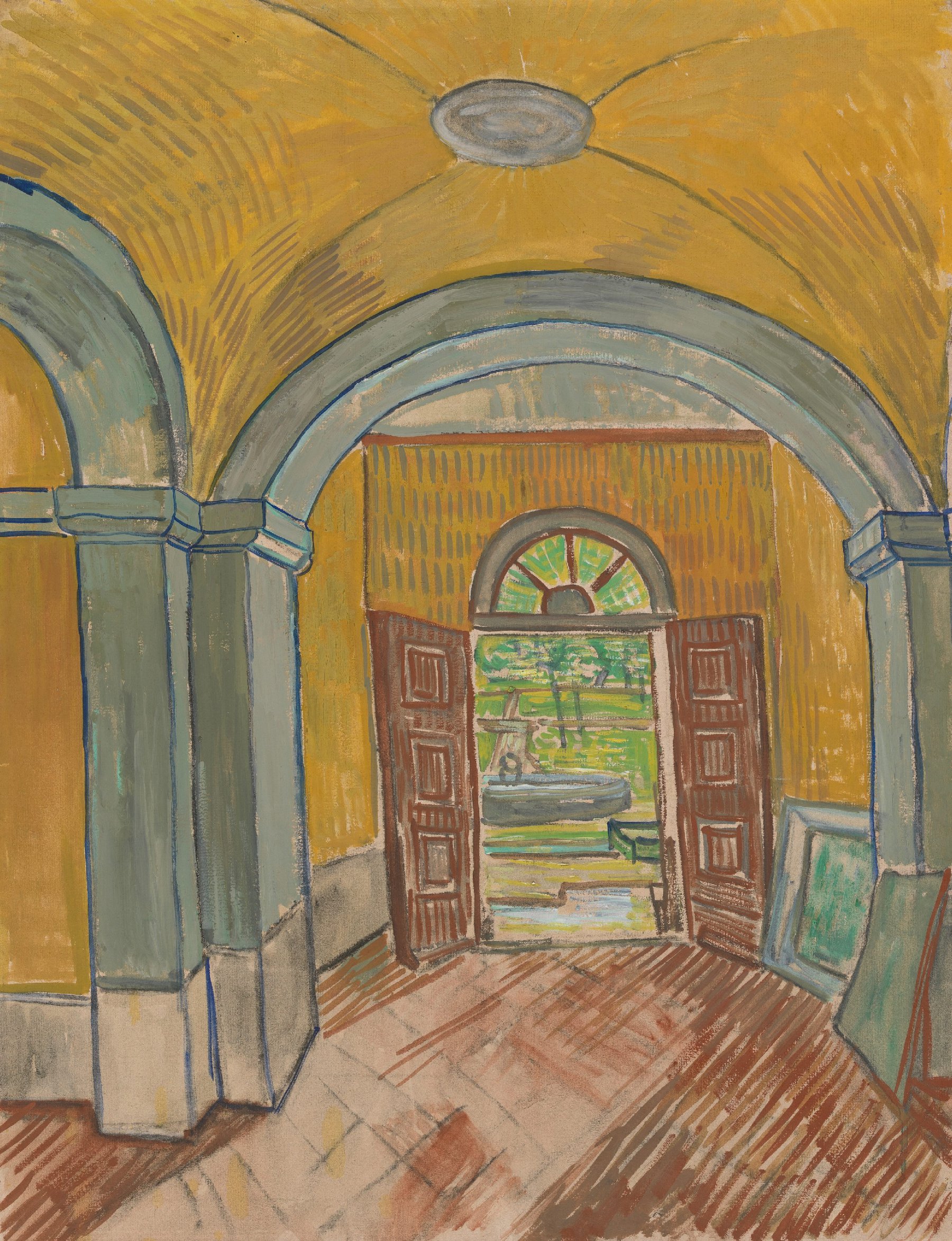 Vestibule in de inrichting Vincent van Gogh (1853 - 1890), Saint-Rémy-de-Provence, september-oktober 1889