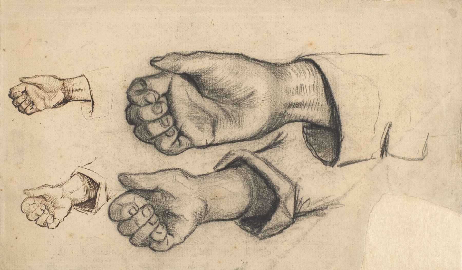 Vier handen Vincent van Gogh (1853 - 1890), Nuenen, december 1884-mei 1885