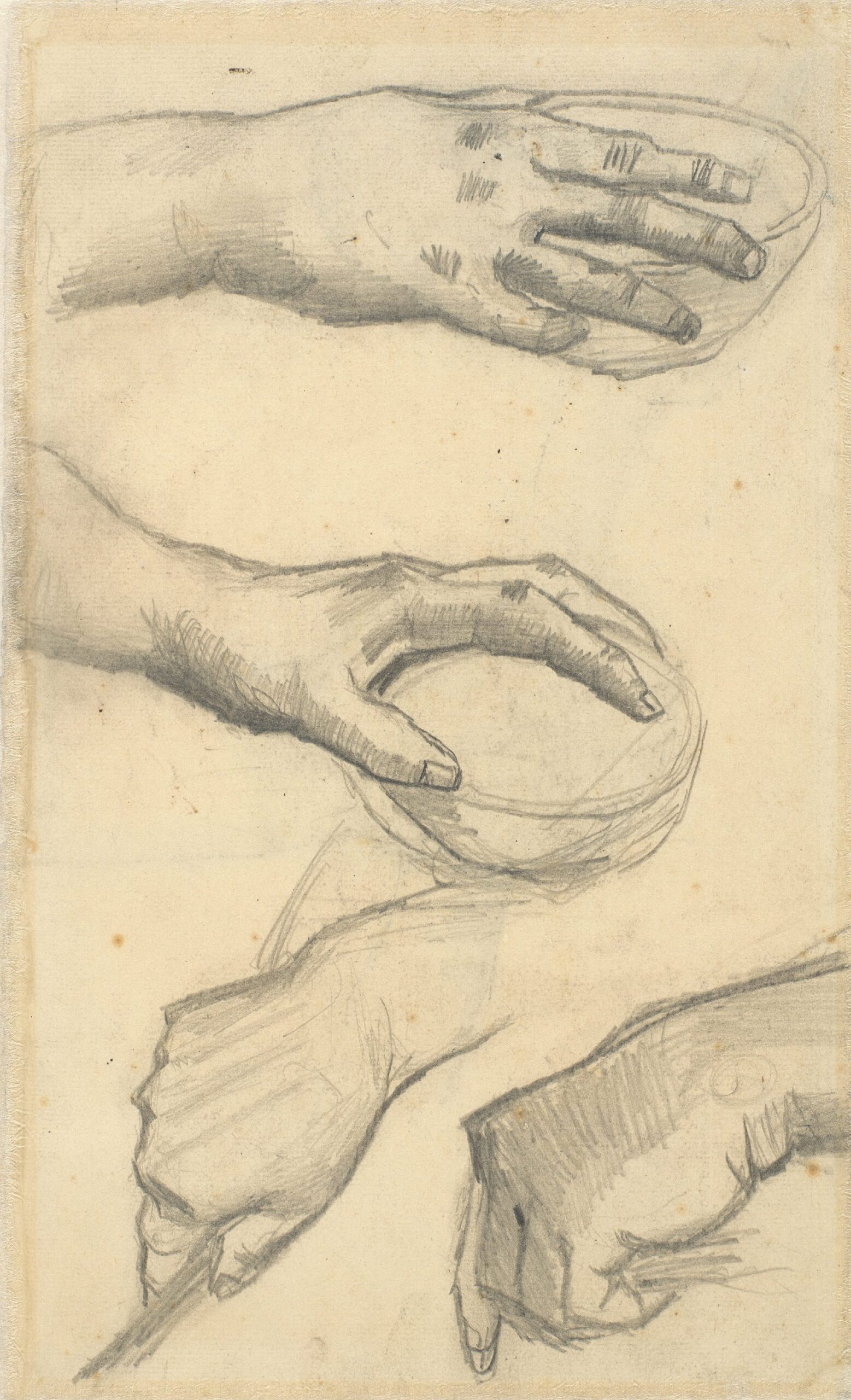 Vier handen, twee met kom Vincent van Gogh (1853 - 1890), Nuenen, maart-april 1885