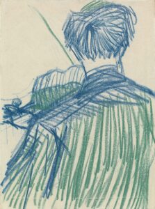 Violist op de rug gezien Vincent van Gogh (1853 - 1890), Parijs, januari-april 1887