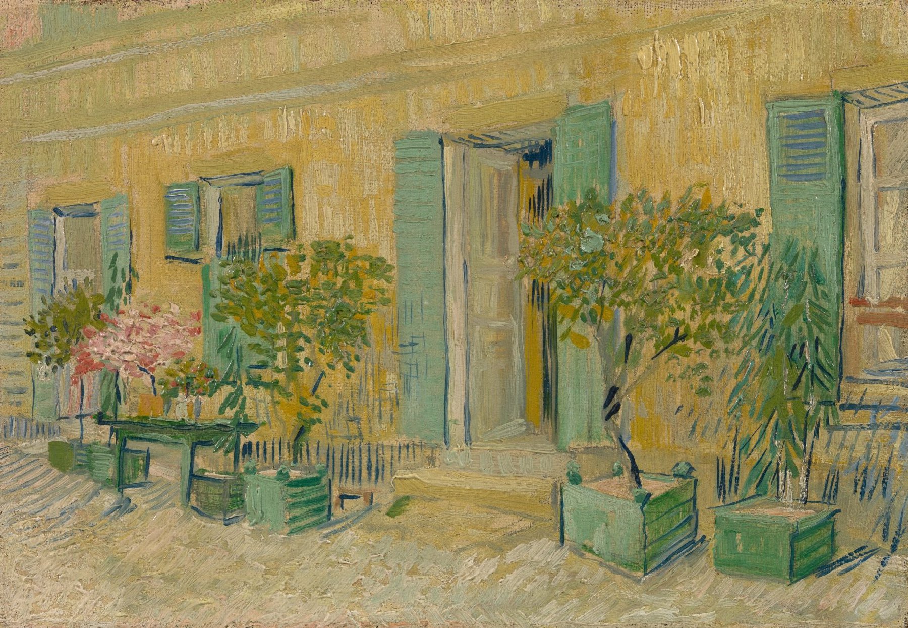 Voor een restaurant te Asnières Vincent van Gogh (1853 - 1890), Parijs, mei-juni 1887