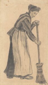 Vrouw met bezem Vincent van Gogh (1853 - 1890), Den Haag, september-december 1882