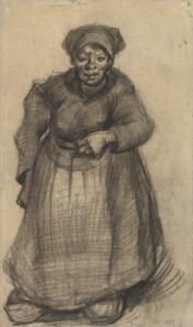 Vrouw met geheven linkerarm Vincent van Gogh (1853 - 1890), Nuenen, mei-juni 1885