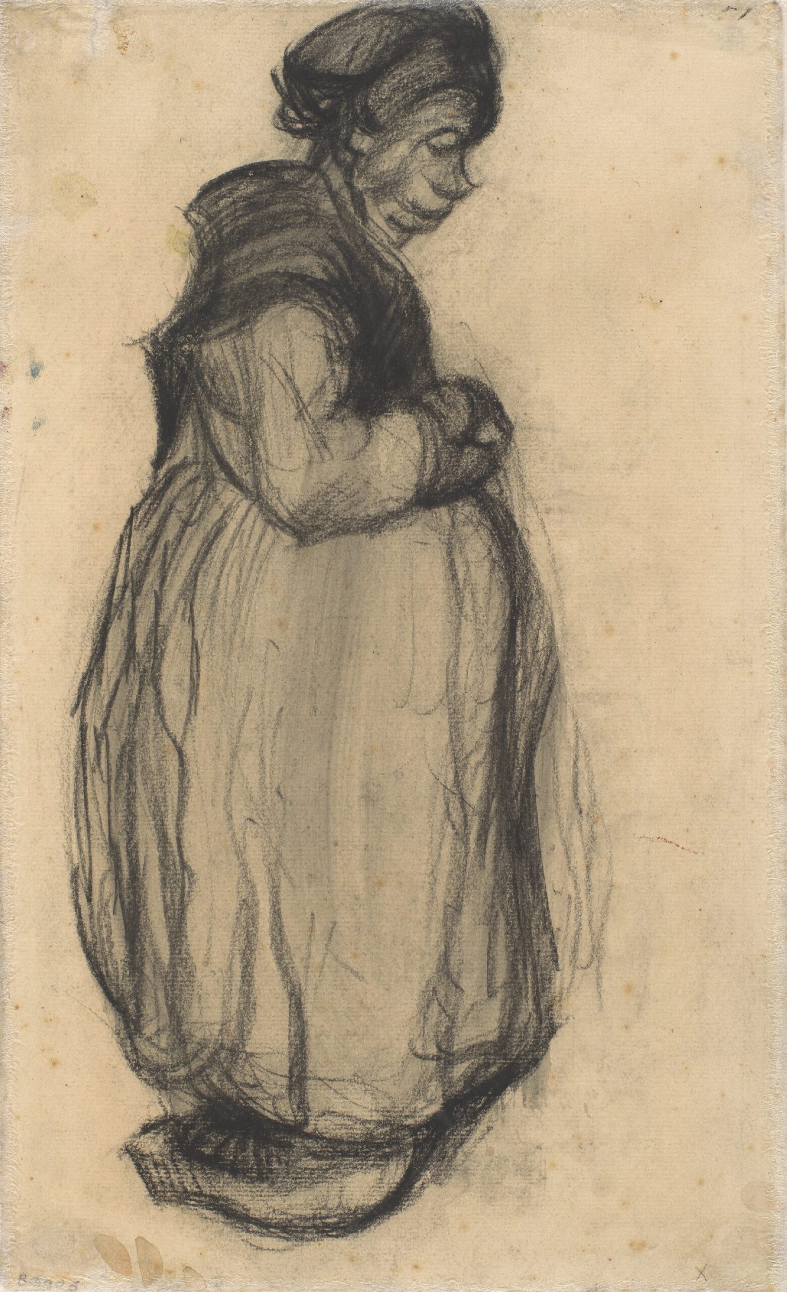 Vrouw met omslagdoek Vincent van Gogh (1853 - 1890), Nuenen, mei-juni 1885