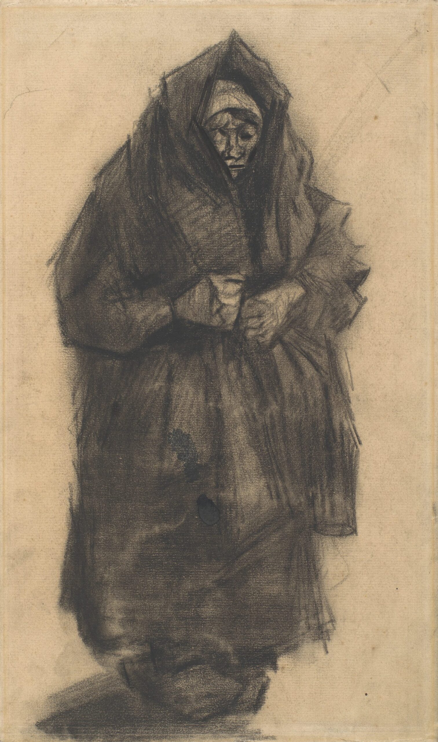 Vrouw met rouwfalie Vincent van Gogh (1853 - 1890), Nuenen, mei-juni 1885
