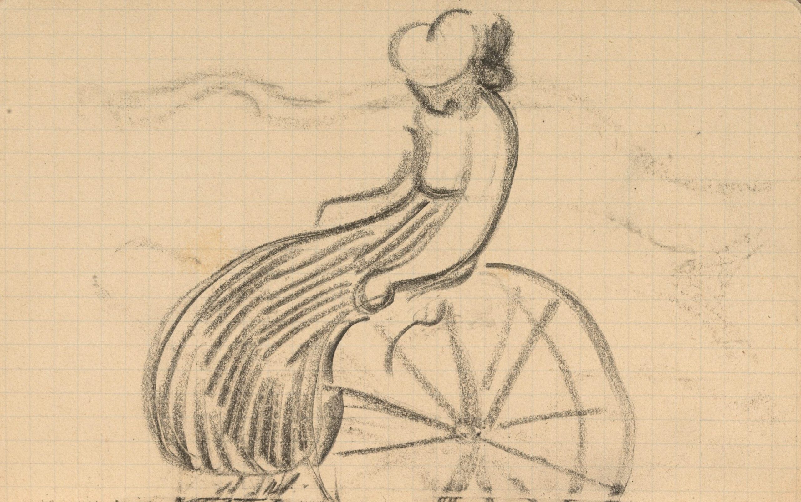 Vrouw op een vélocipède Vincent van Gogh (1853 - 1890), mei-juli 1890