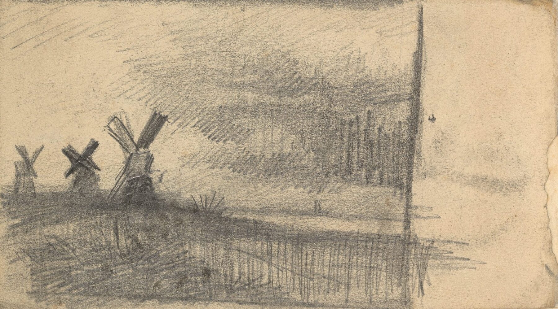 Windmolens bij Montmartre Vincent van Gogh (1853 - 1890), Parijs, februari-juni 1886