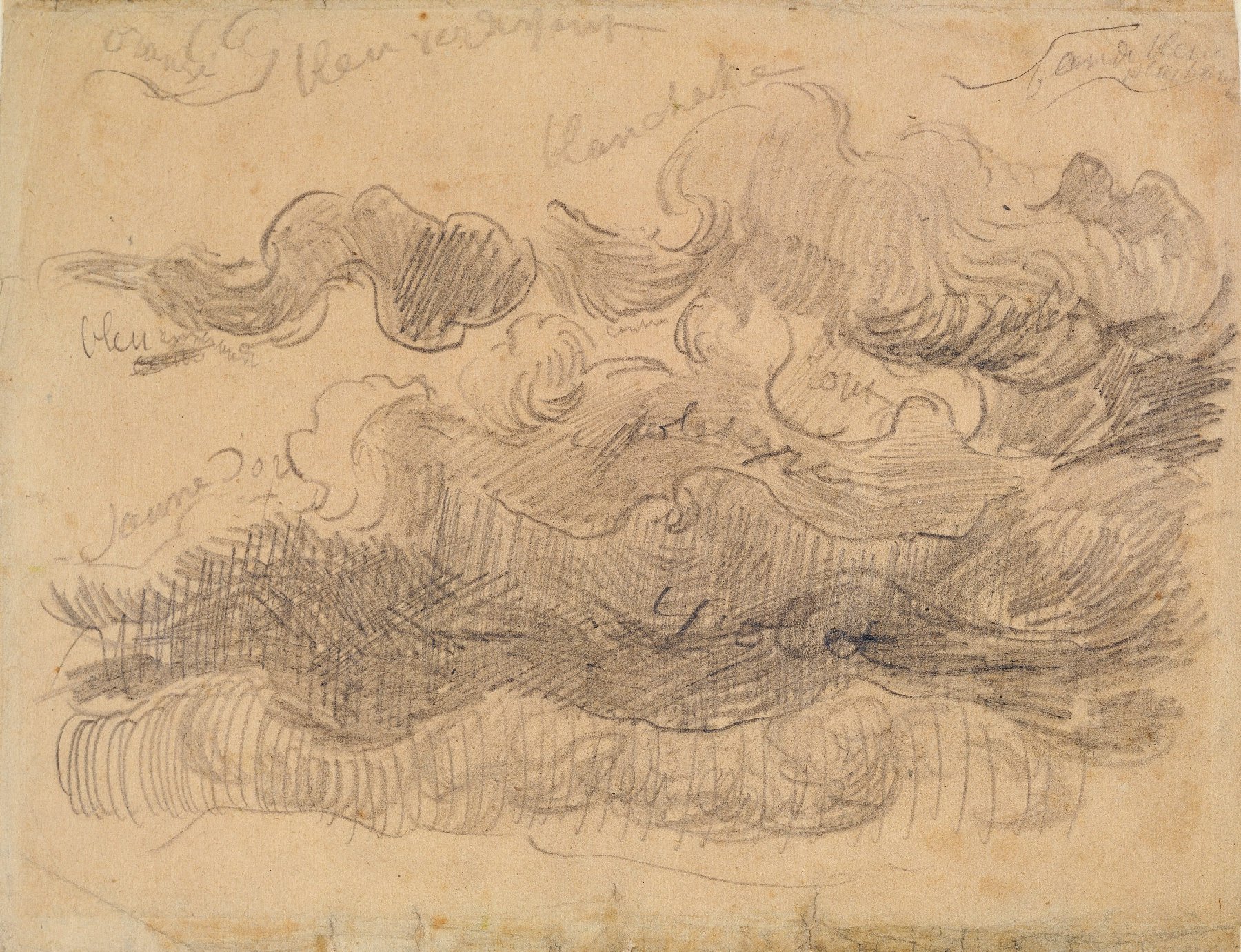 Wolkenstudie Vincent van Gogh (1853 - 1890), Saint-Rémy-de-Provence, maart-april 1890