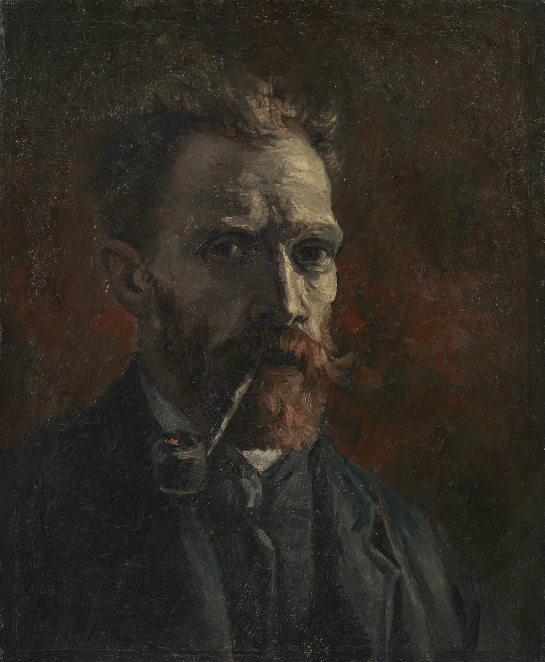 Zelfportret met pijp Vincent van Gogh (1853 - 1890), Parijs, september-november 1886