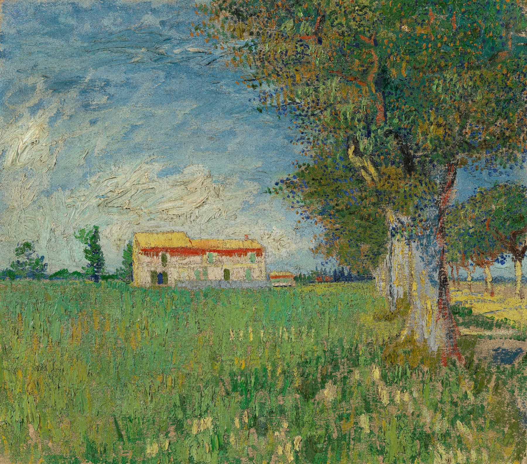 Boerderij in het koren Vincent van Gogh (1853 - 1890), Arles, mei 1888