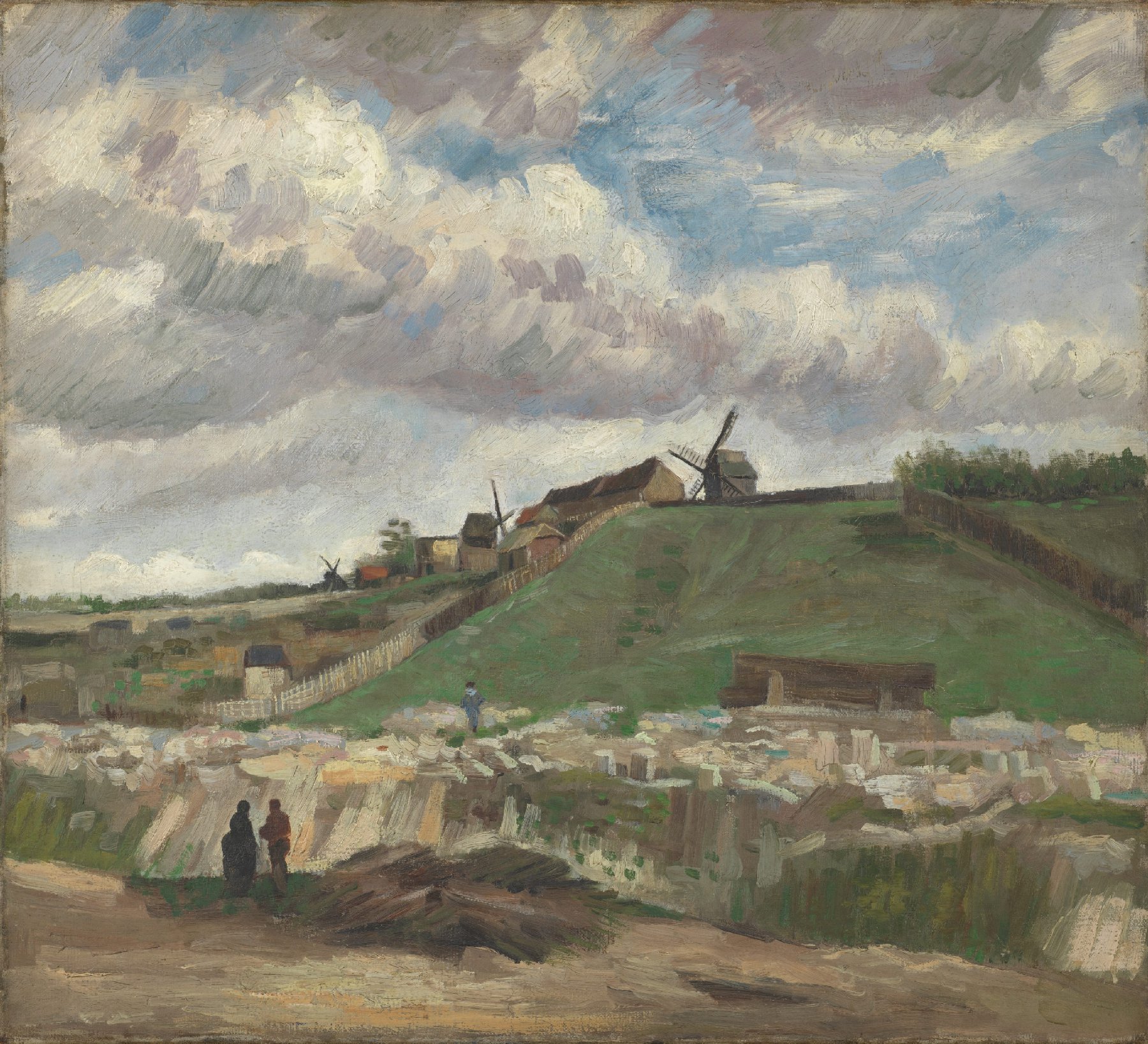 De heuvel van Montmartre met steengroeve Vincent van Gogh (1853 - 1890), Parijs, juni-juli 1886