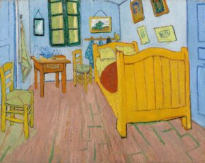 De slaapkamer Vincent van Gogh (1853 - 1890), Arles, oktober 1888