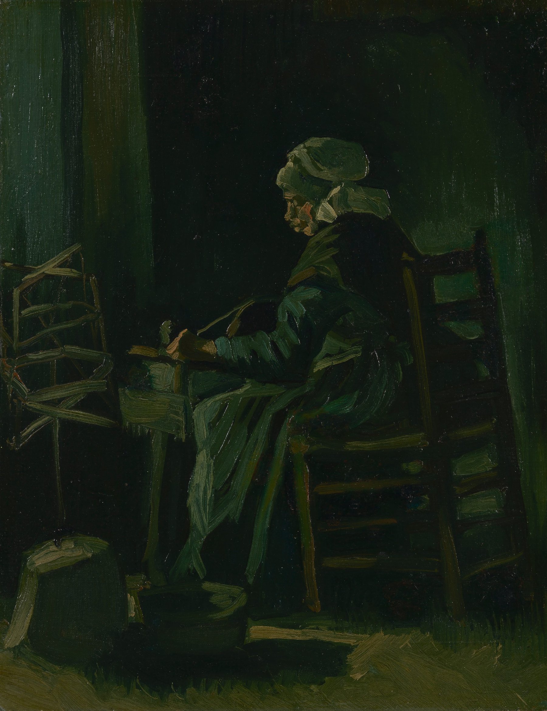 Garenspoelende vrouw Vincent van Gogh (1853 - 1890), Nuenen, maart 1885