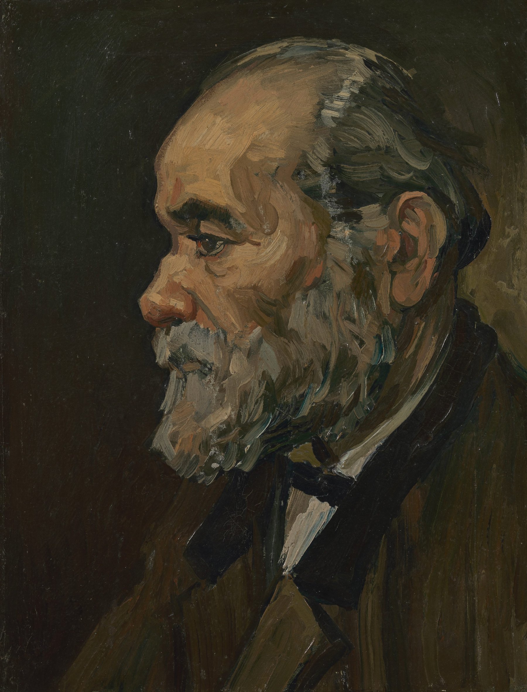 Portret van een oude man Vincent van Gogh (1853 - 1890), Antwerpen, december 1885