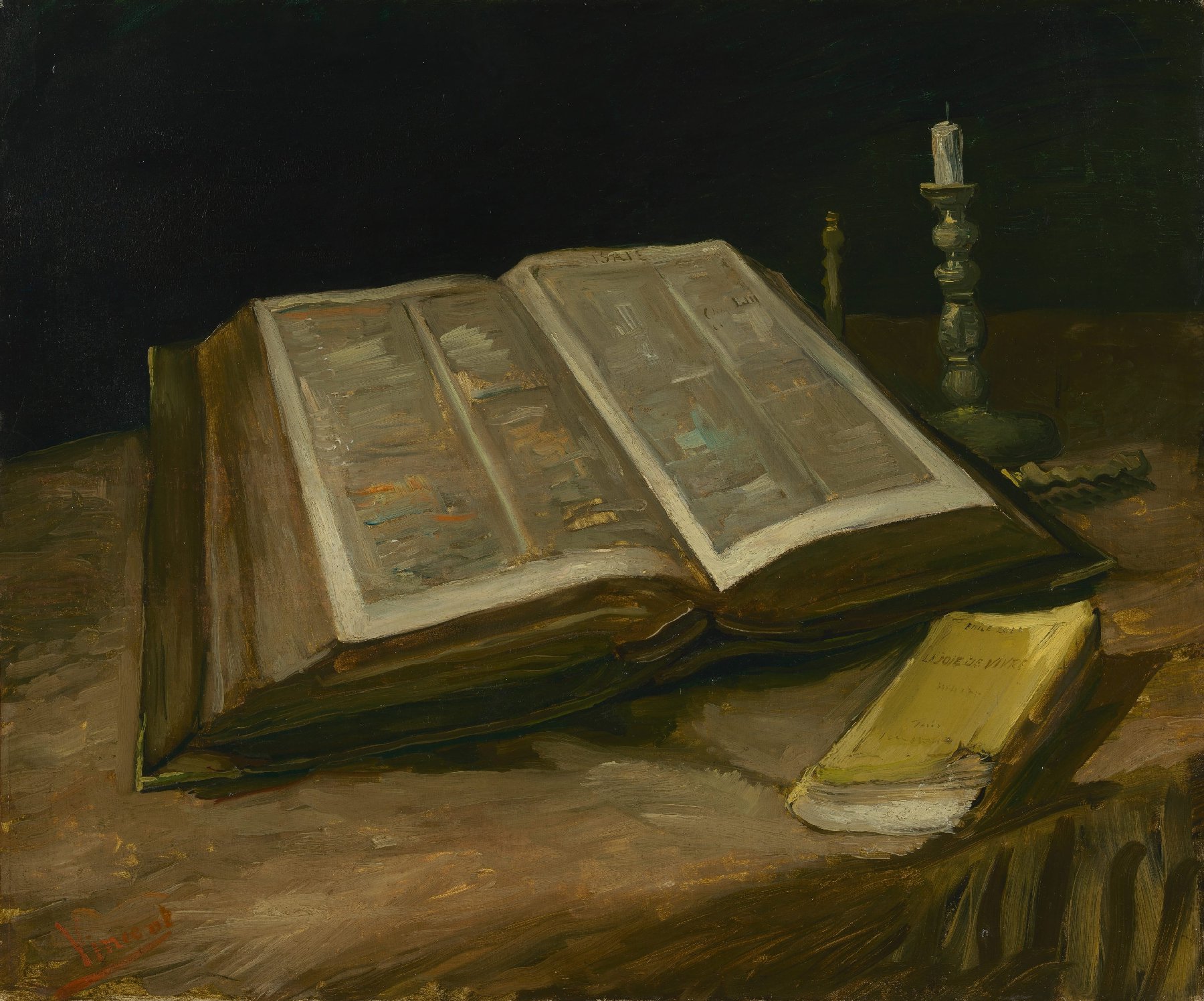 Stilleven met bijbel Vincent van Gogh (1853 - 1890), Nuenen, oktober 1885