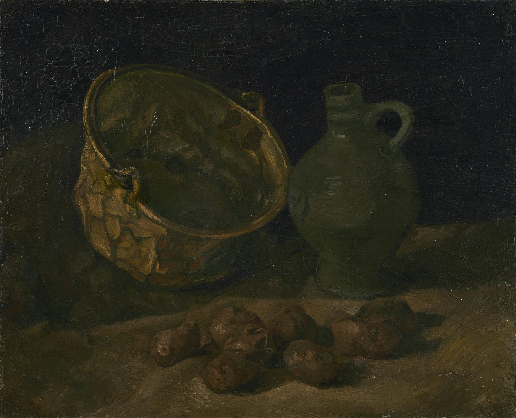 Stilleven met koperen ketel en kruik Vincent van Gogh (1853 - 1890), Nuenen, september 1885