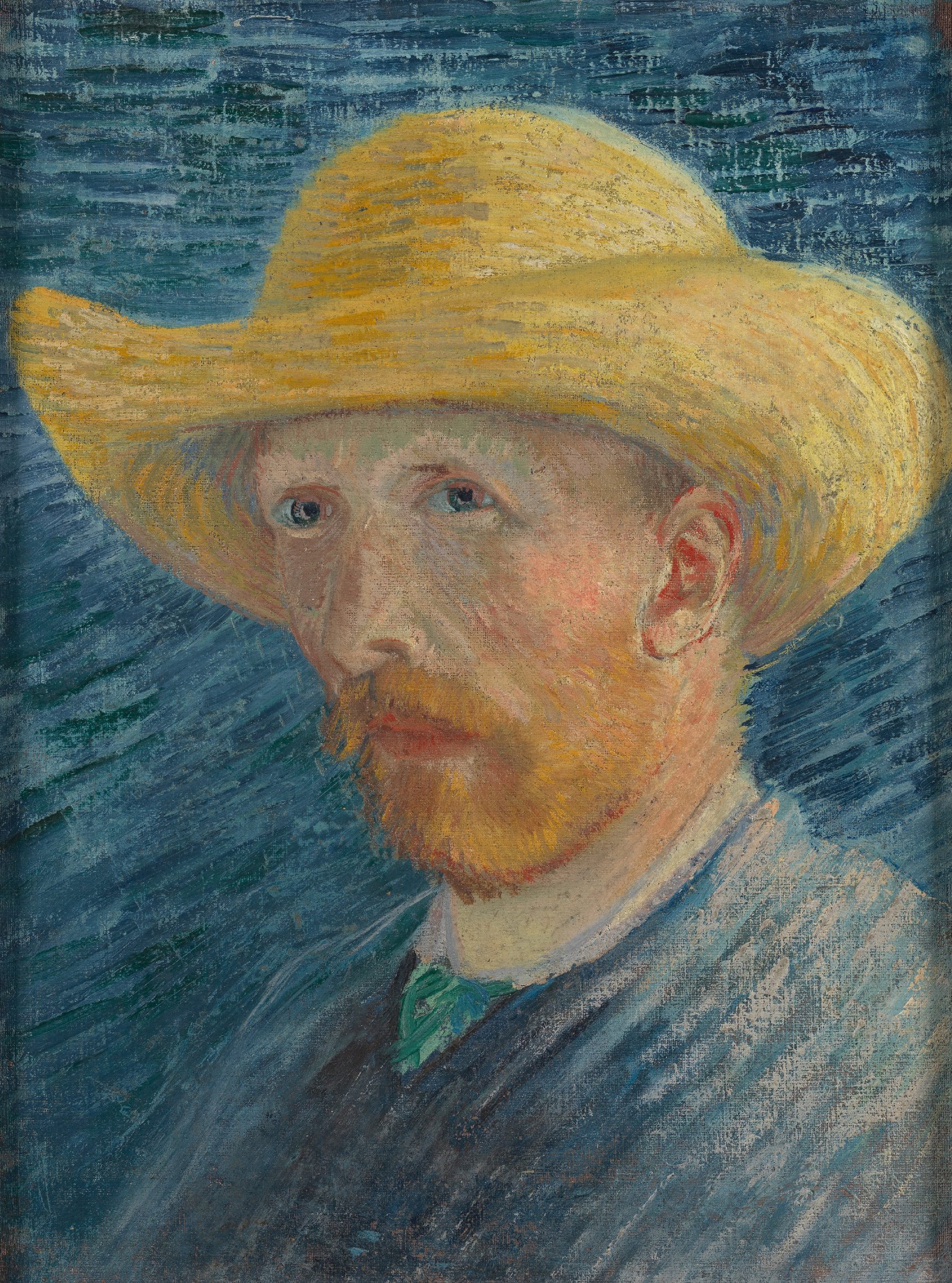 Zelfportret met strohoed Vincent van Gogh (1853 - 1890), Parijs, juli-augustus 1887