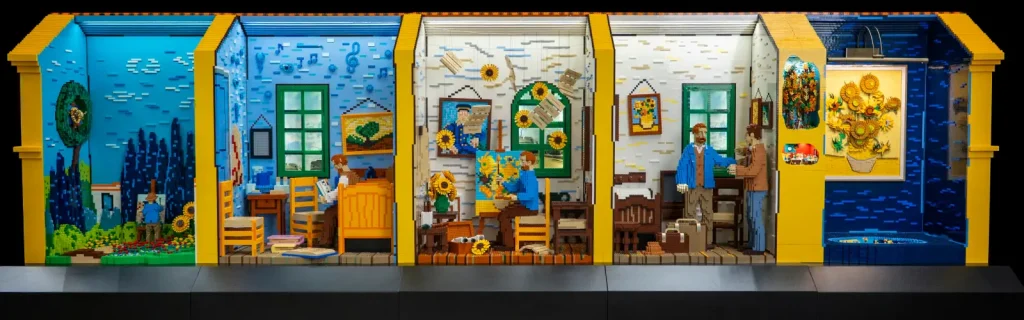 Het Van Gogh Museum heeft een LEGO ontwerp van het Gele Huis daar. 14 LEGO Yellow House model 5 1024x320 1