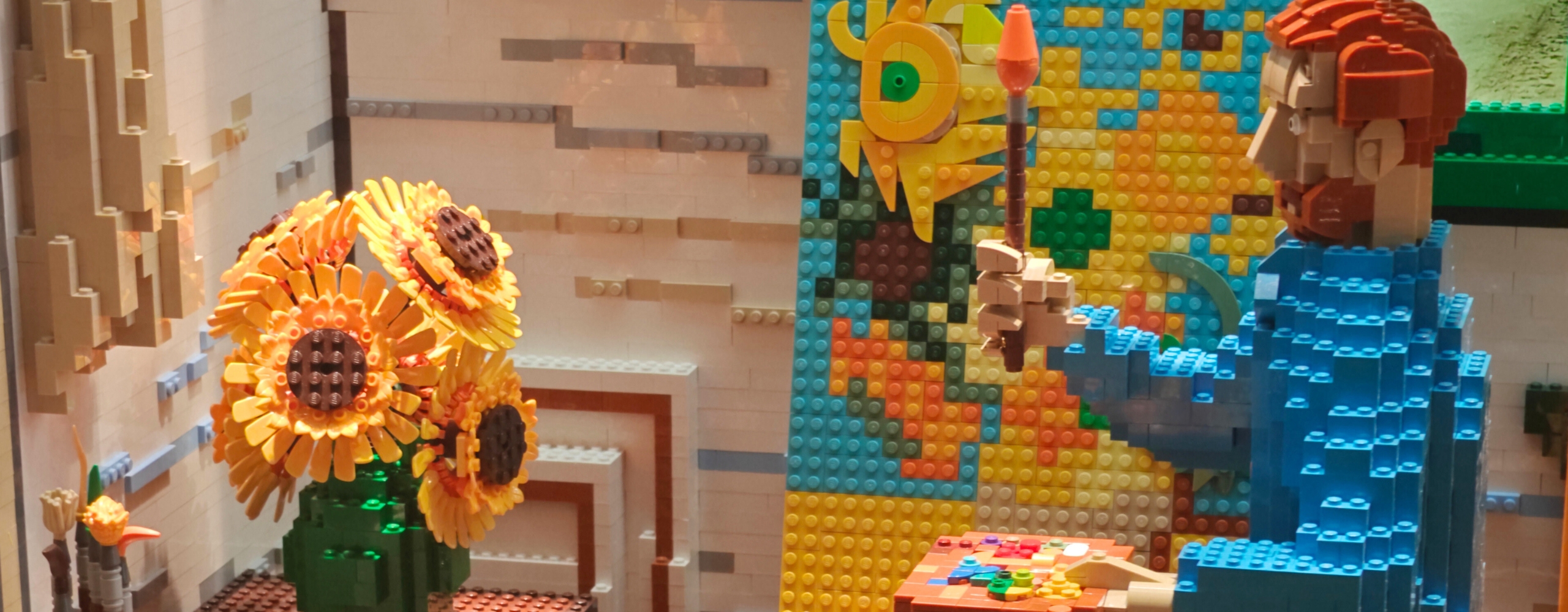Zonnebloemen lego house
