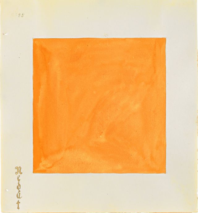 Van Gogh hield van helder. We zien echter een unieke kleur geel dan wat hij afgebeeld heeft. 11 Hilma ac Klint, Parsifal lijn, vol. 85, 1916, Aquarel en koolstof op papier, 27 x 25 inch. Dankzij de Stockholmse Hilma ac Klint Foundation.